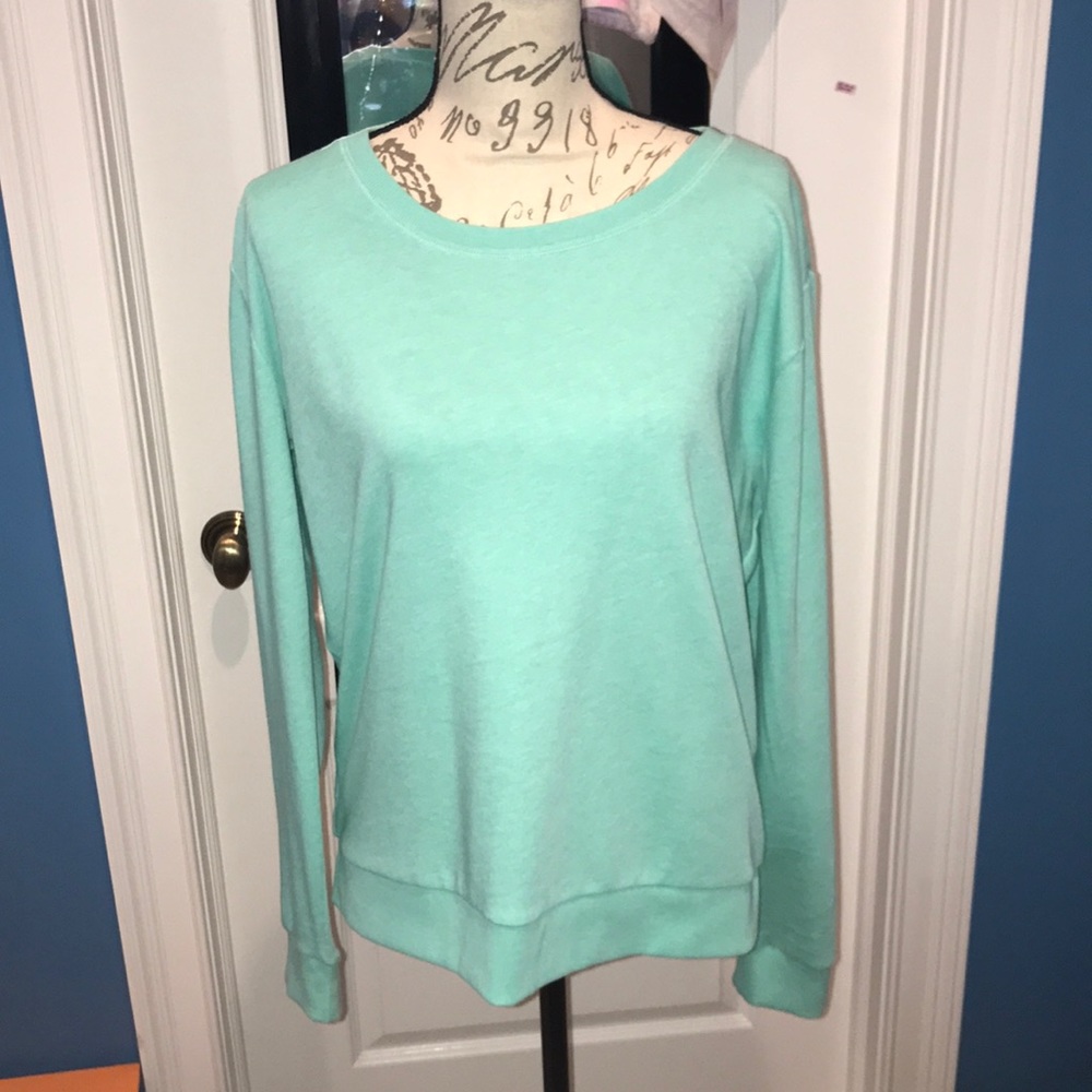 divided teal sweater/sweatshirt